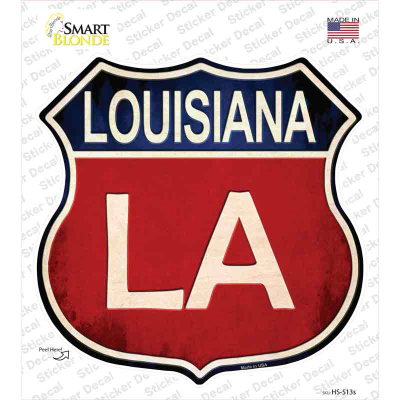 HS-513s-M Louisiana Novelty Highway Shield Sticker Decal - Medium