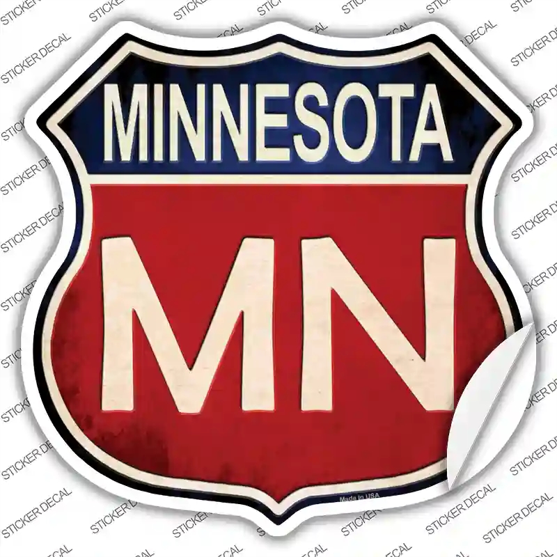 HS-518s-L Minnesota Novelty Highway Shield Sticker Decal - Large