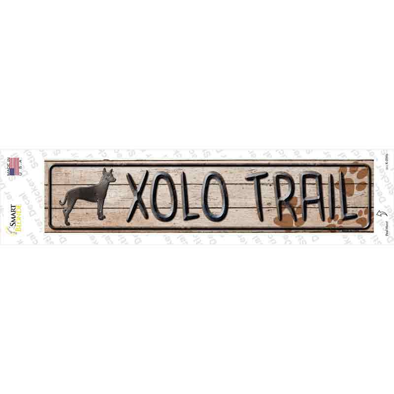 K-094s-M Xolo Trail Novelty Narrow Sticker Decal - Medium