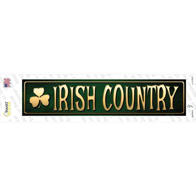 K-425s-M Irish Country Novelty Narrow Sticker Decal - Medium