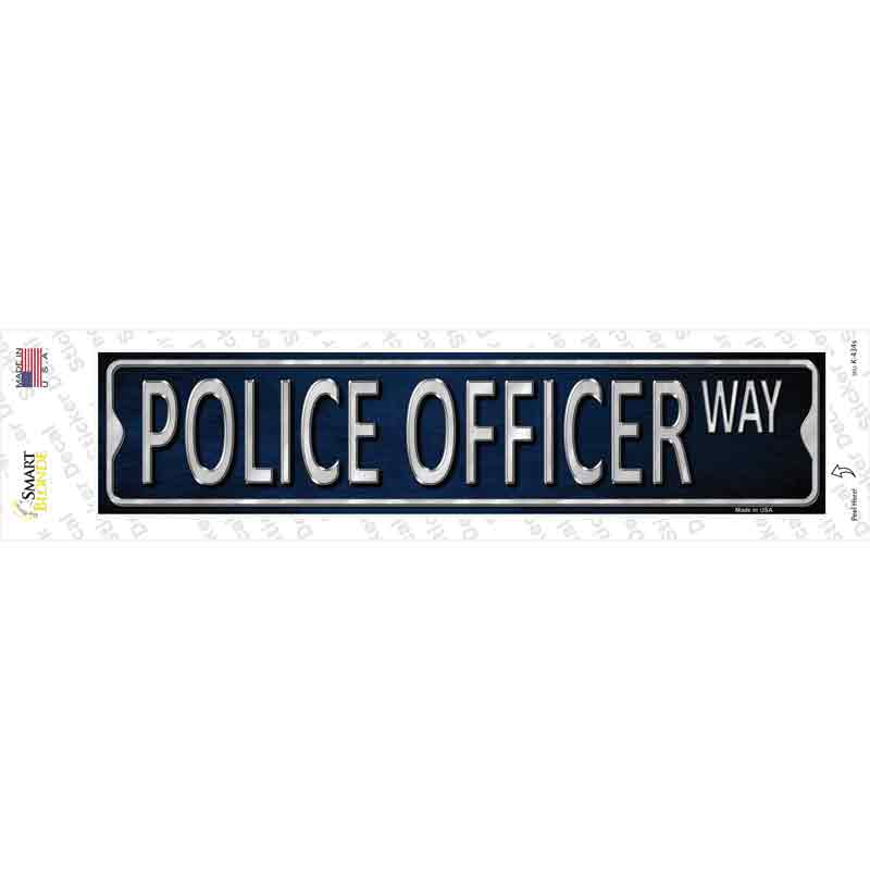 K-434s-M Police Officer Novelty Narrow Sticker Decal - Medium
