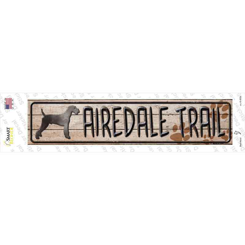 K-450s-M Airedale Trail Novelty Narrow Sticker Decal - Medium