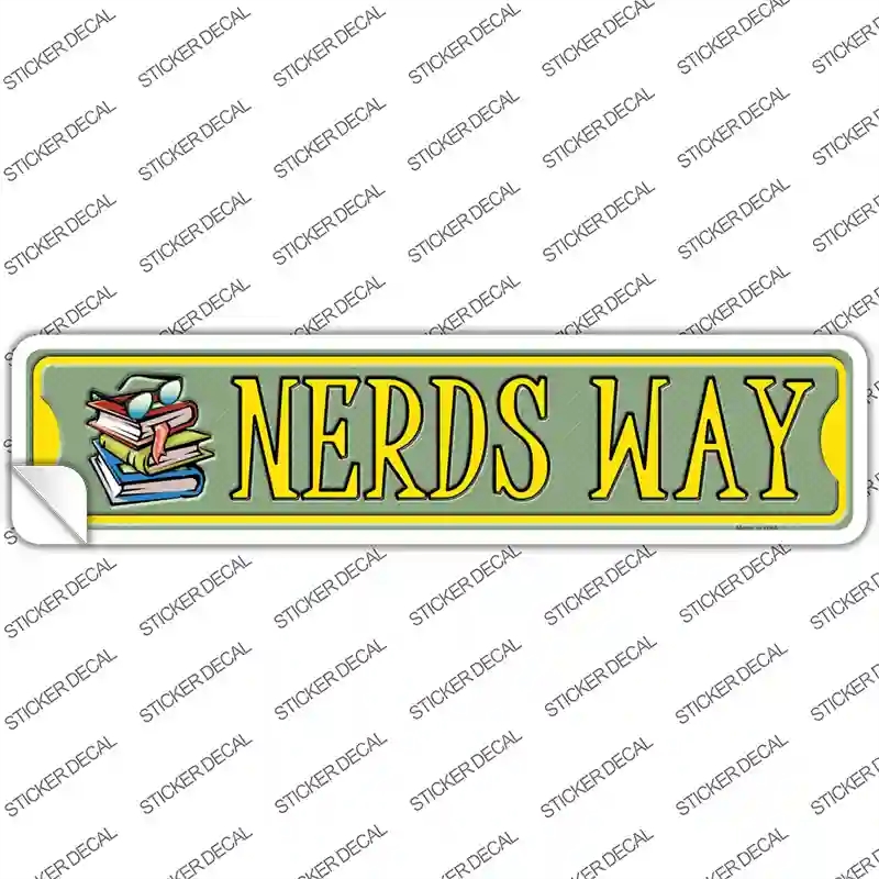 K-601s-L Nerds Way Novelty Narrow Sticker Decal - Large