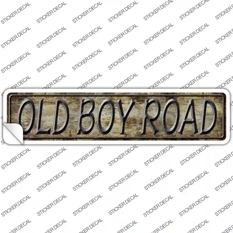K-418s-L Old Boy Road Novelty Narrow Sticker Decal - Large