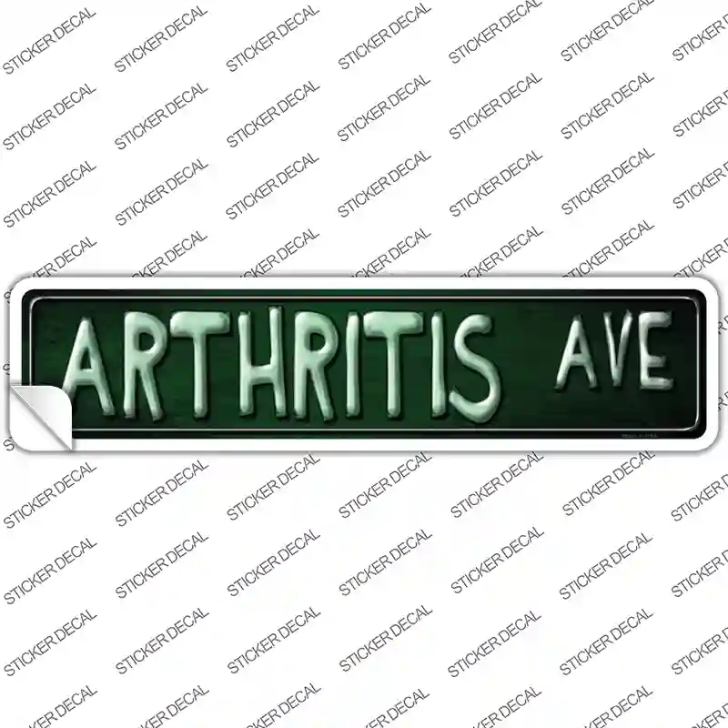 K-419s-L Arthritis Ave Novelty Narrow Sticker Decal - Large