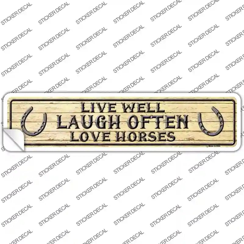 K-426s-S Laugh Often Novelty Narrow Sticker Decal - Small