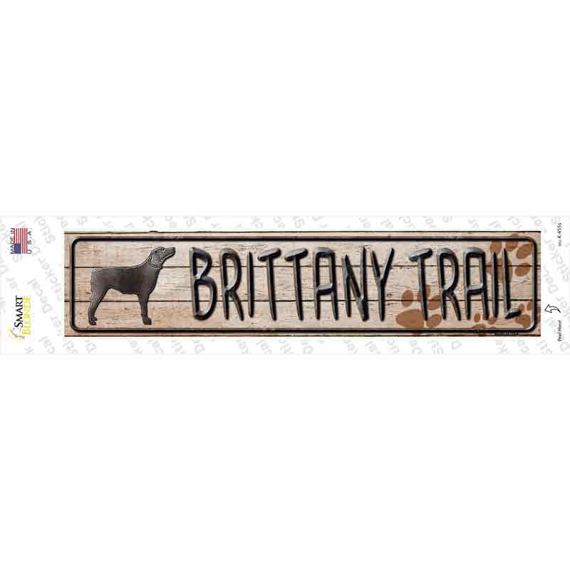 K-455s-M Brittany Trail Novelty Narrow Sticker Decal - Medium