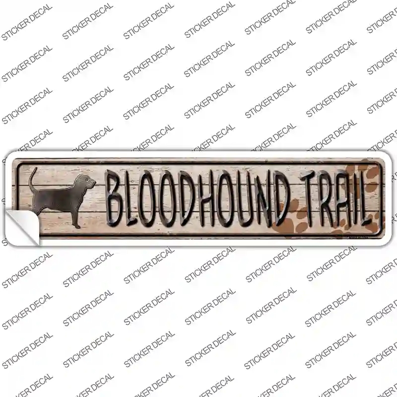 K-459s-S Bloodhound Trail Novelty Narrow Sticker Decal - Small