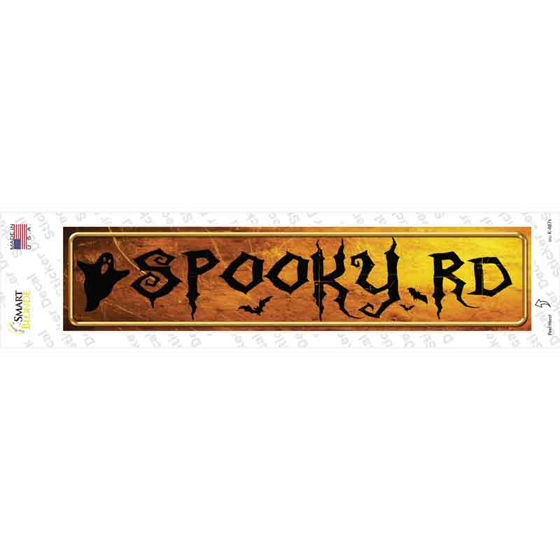 K-487s-M Spooky Road Novelty Narrow Sticker Decal - Medium
