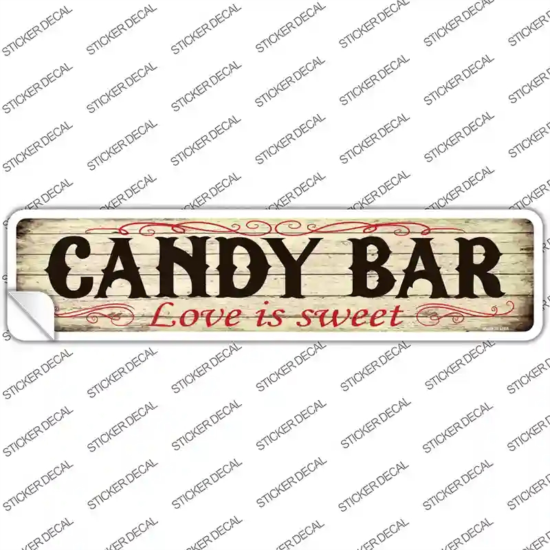 K-493s-XL Candy Bar Novelty Narrow Sticker Decal - Extra Large