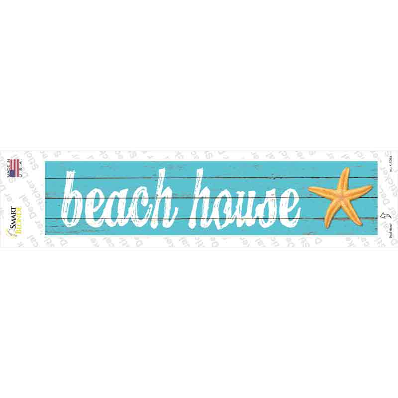 K-506s-M Beach House Novelty Narrow Sticker Decal - Medium