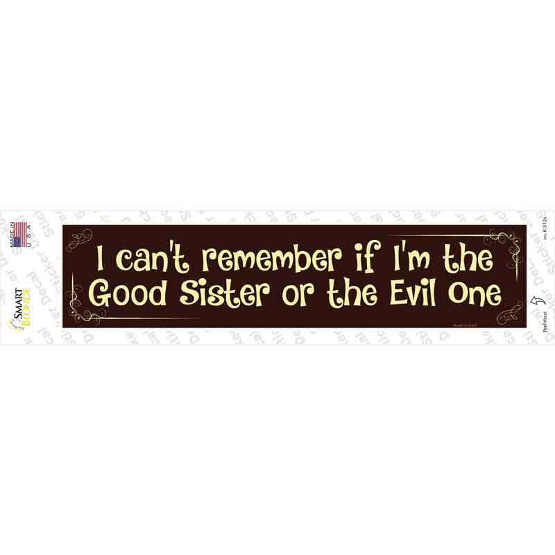 K-512s-M I Cant Remember Novelty Narrow Sticker Decal - Medium