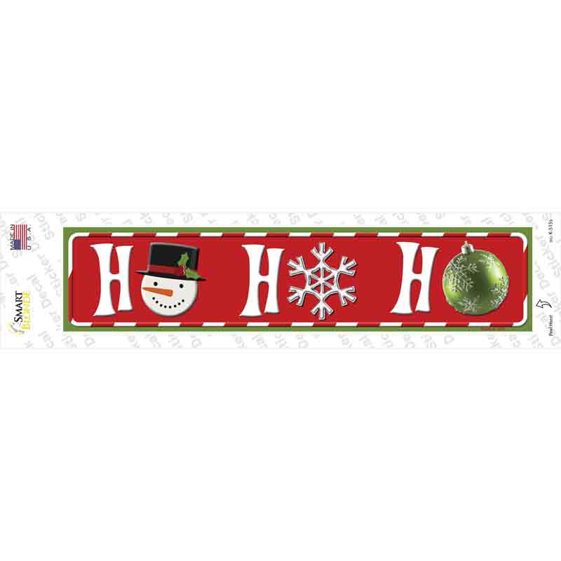K-515s-M Ho Ho Ho Novelty Narrow Sticker Decal - Medium