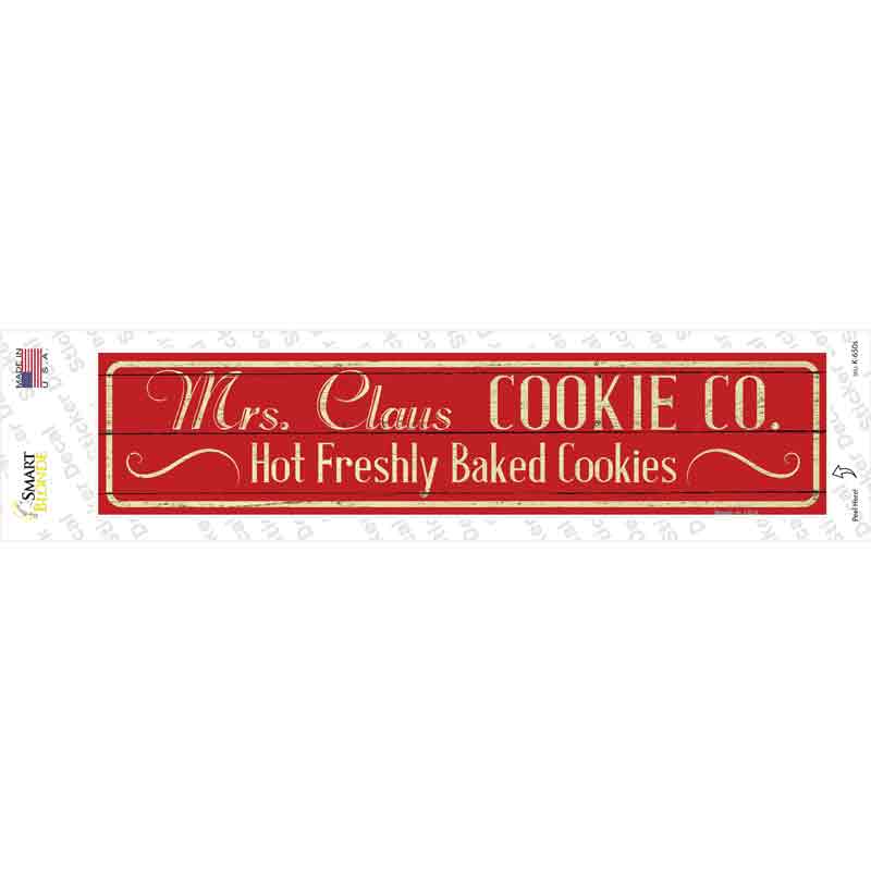 K-650s-M Mrs Claus Cookie Co Novelty Narrow Sticker Decal - Medium