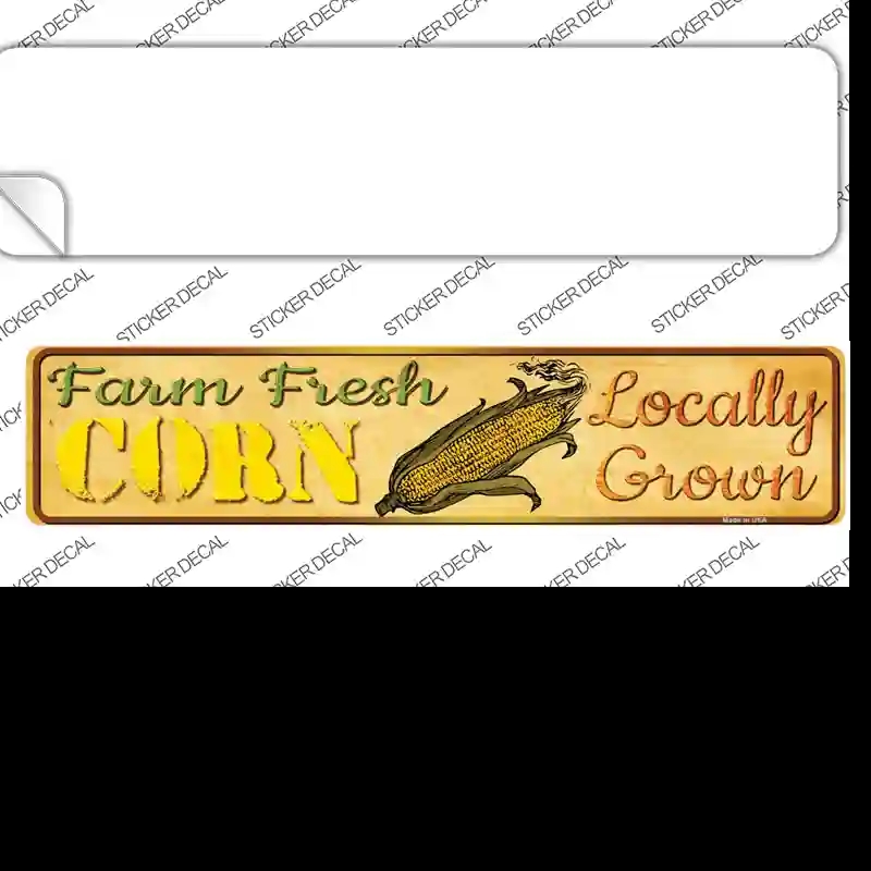 K-661s-S Farm Fresh Corn Novelty Narrow Sticker Decal - Small