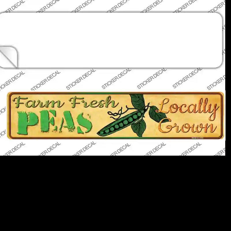 K-663s-XL Farm Fresh Peas Novelty Narrow Sticker Decal - Extra Large