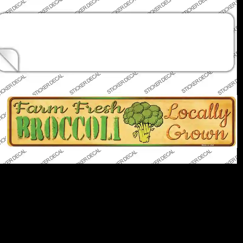K-690s-L Farm Fresh Broccoli Novelty Narrow Sticker Decal - Large