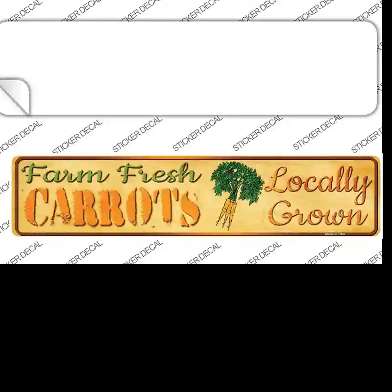 K-699s-S Farm Fresh Carrots Novelty Narrow Sticker Decal - Small
