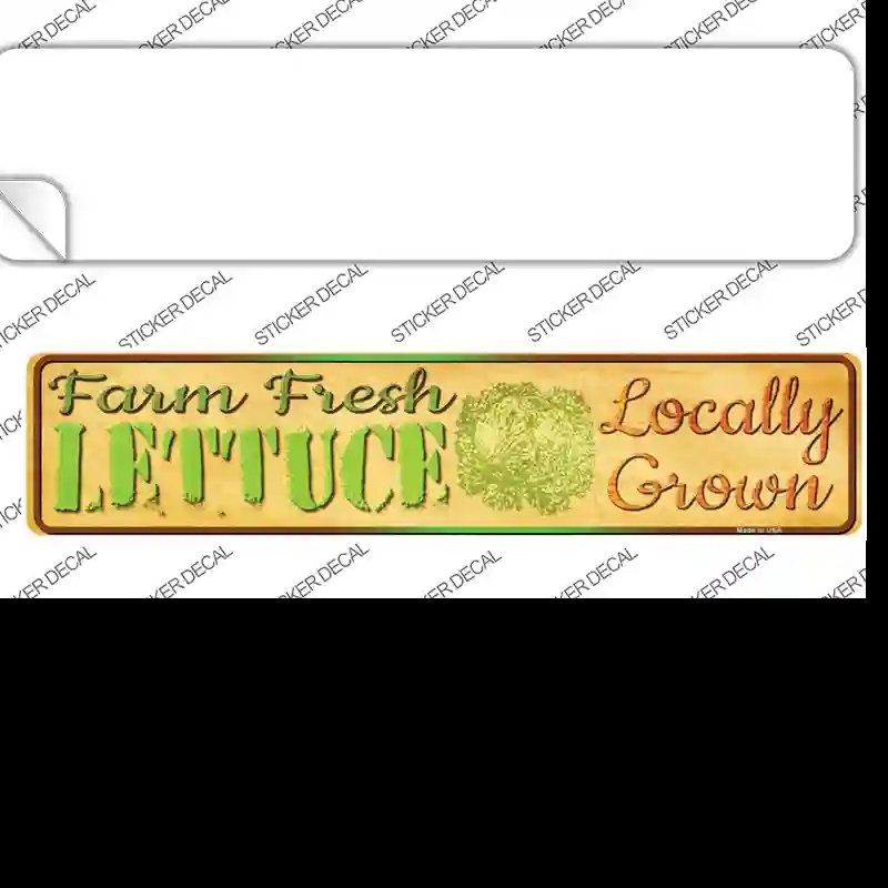 K-705s-S Farm Fresh Lettuce Novelty Narrow Sticker Decal - Small