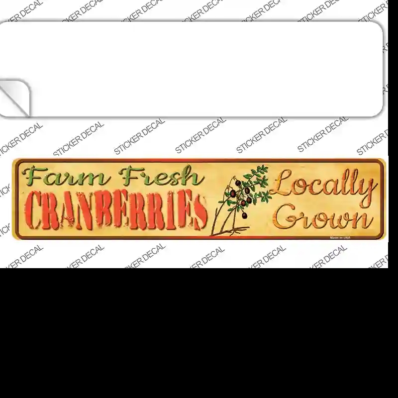 K-709s-S Farm Fresh Cranberries Novelty Narrow Sticker Decal - Small