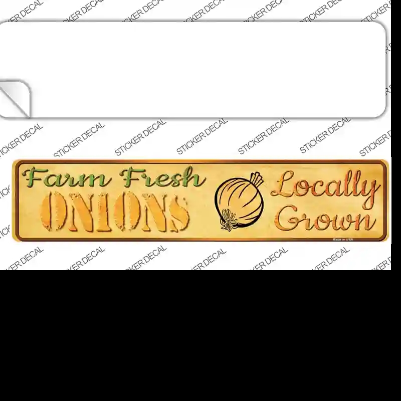 K-704s-S Farm Fresh Onions Novelty Narrow Sticker Decal - Small