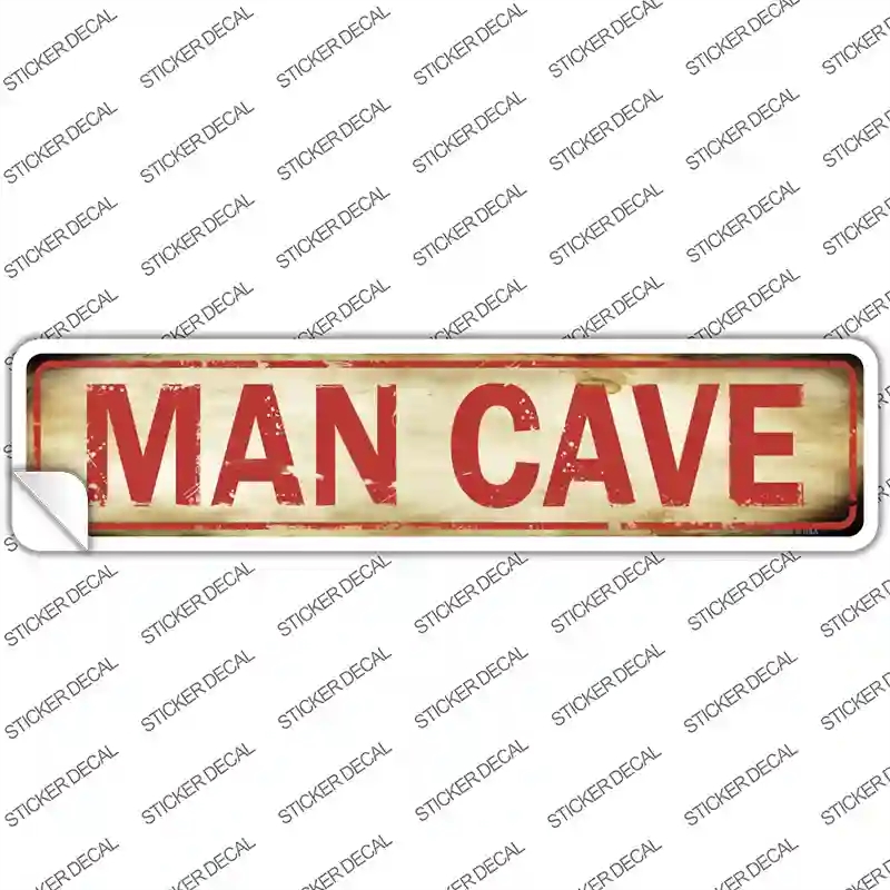 K-715s-XL Man Cave Novelty Narrow Sticker Decal - Extra Large