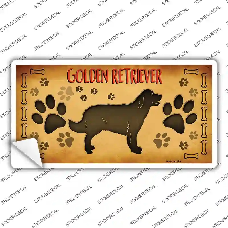 LP-10449s-S Golden Retriever Novelty Sticker Decal - Small
