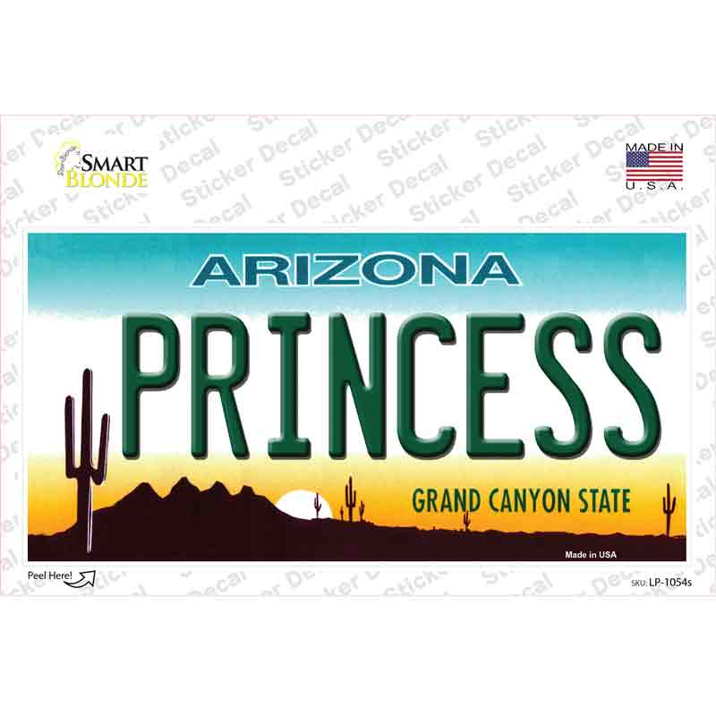 LP-1054s-M Princess Arizona Novelty Sticker Decal - Medium