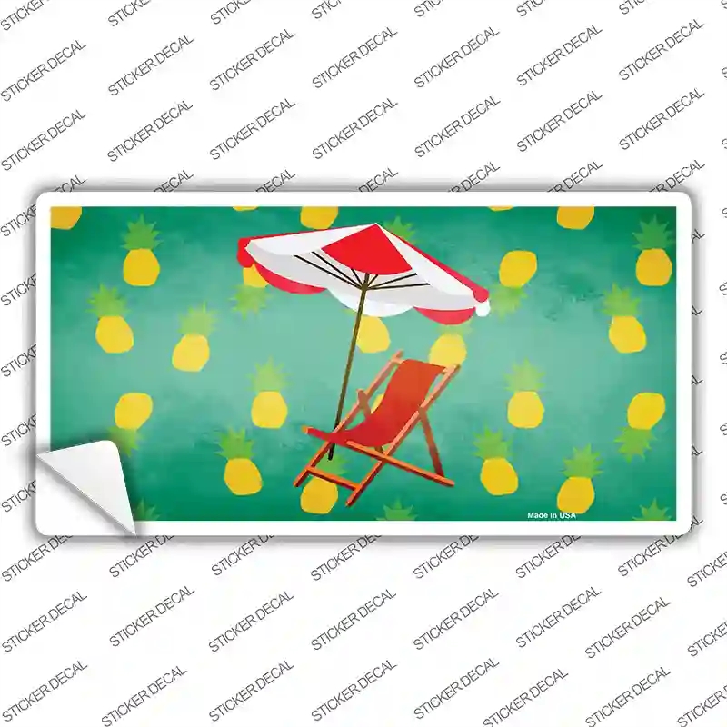 LP-11893s-L Chair & Umbrella Novelty Sticker Decal - Large