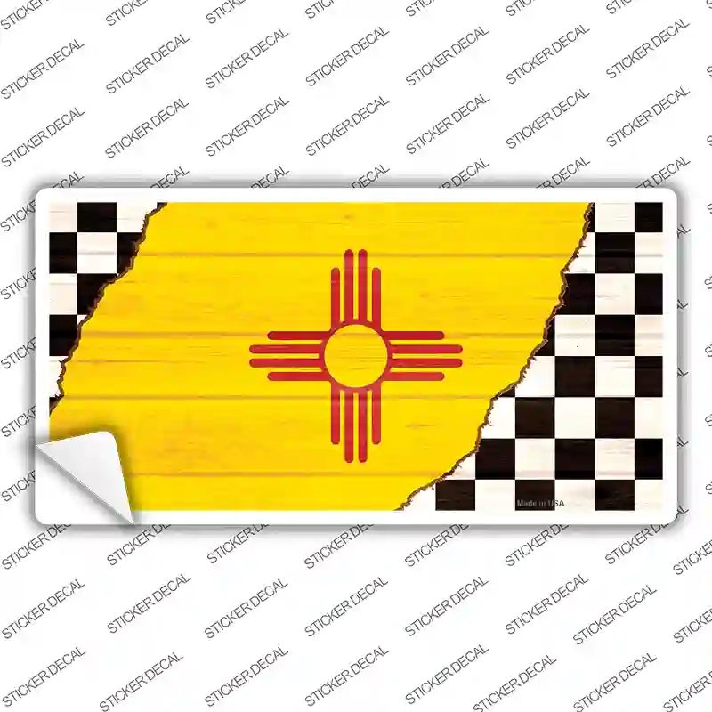LP-13716s-XL   Mexico Racing Flag Novelty Sticker Decal - Extra Large