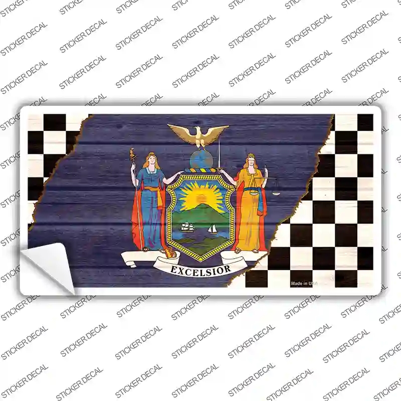 LP-13717s-XL   York Racing Flag Novelty Sticker Decal - Extra Large