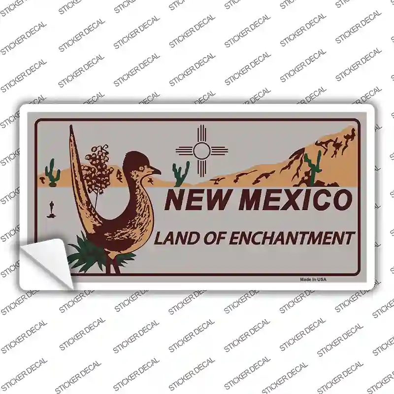 LP-2477s-XL Roadrunner Gray   Mexico Novelty Sticker Decal - Extra Large