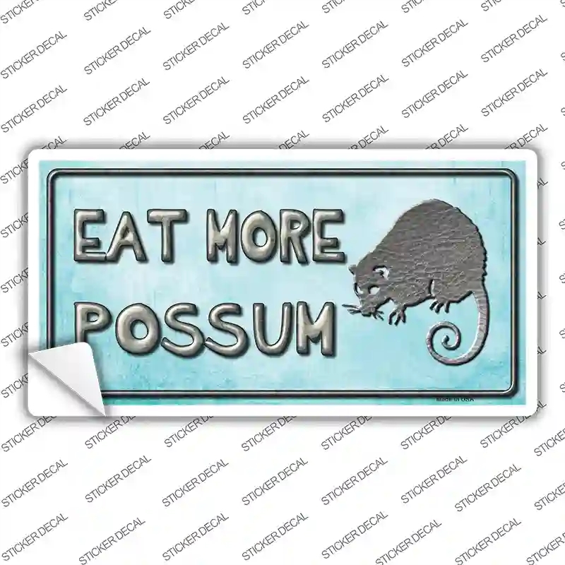 LP-374s-S Eat More Possum Novelty Sticker Decal - Small