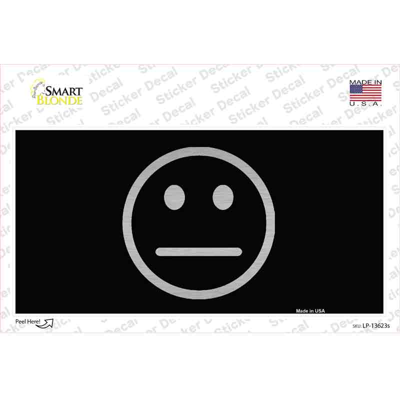 LP-13623s-M Meh Black Novelty Sticker Decal - Medium