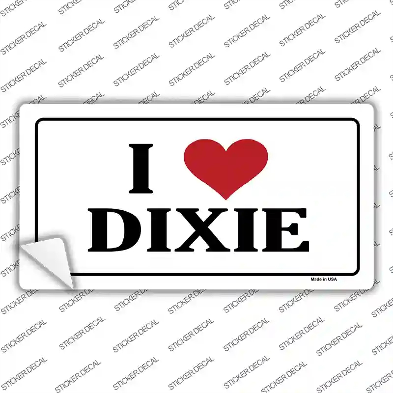 LP-160s-XL I Love Dixie Novelty Sticker Decal - Extra Large