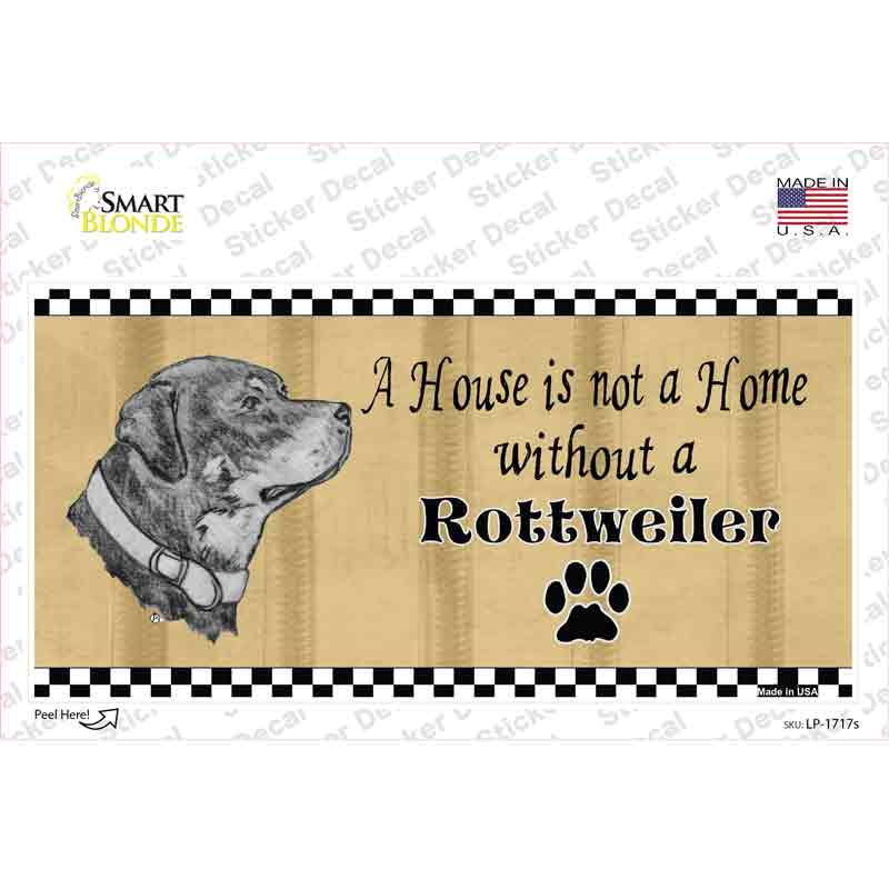 LP-1717s-M Pencil Sketch Rottweiler Novelty Sticker Decal - Medium