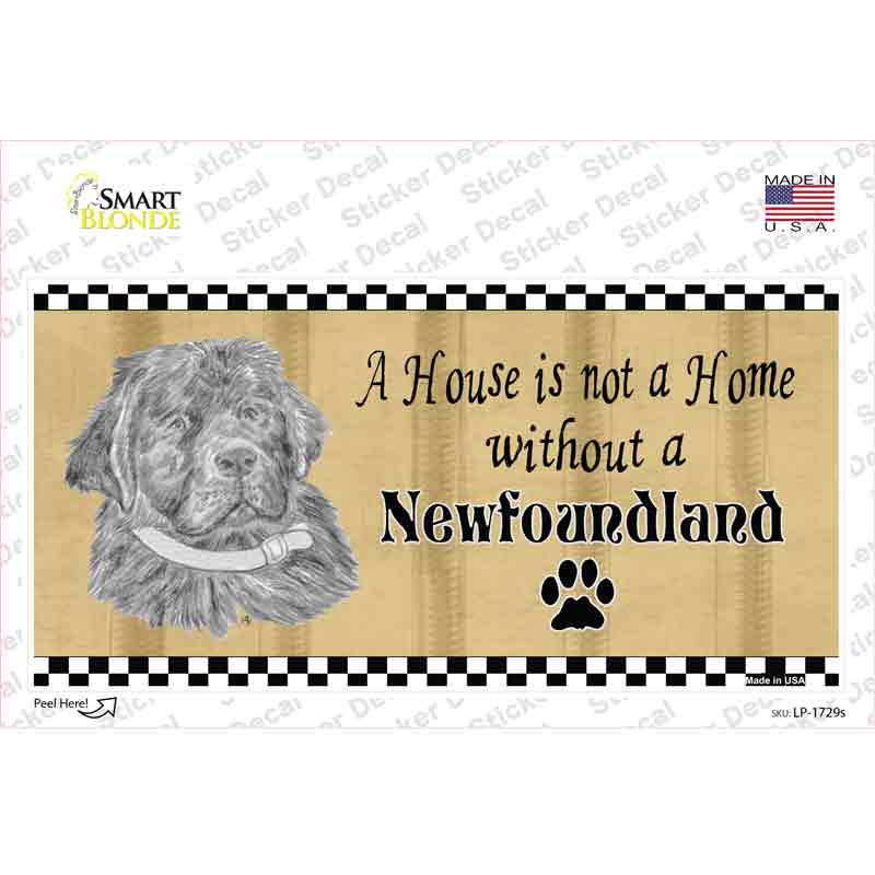 LP-1729s-M Pencil Sketch   Foundland Novelty Sticker Decal - Medium