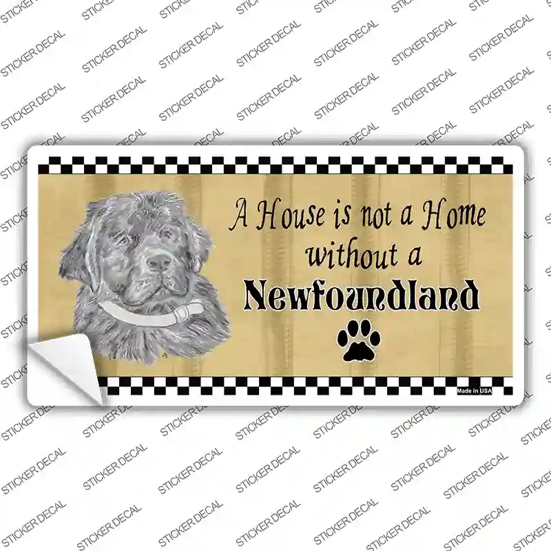 LP-1729s-S Pencil Sketch   Foundland Novelty Sticker Decal - Small