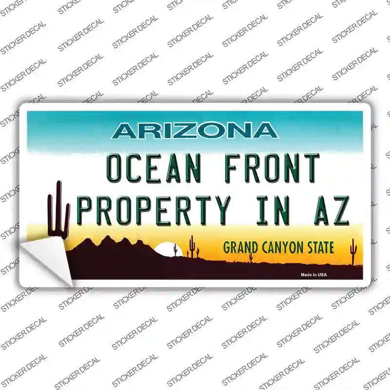 LP-3940s-L Ocean Front Property Novelty Sticker Decal - Large