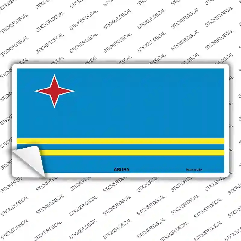 LP-3963s-S Aruba Flag Novelty Sticker Decal - Small