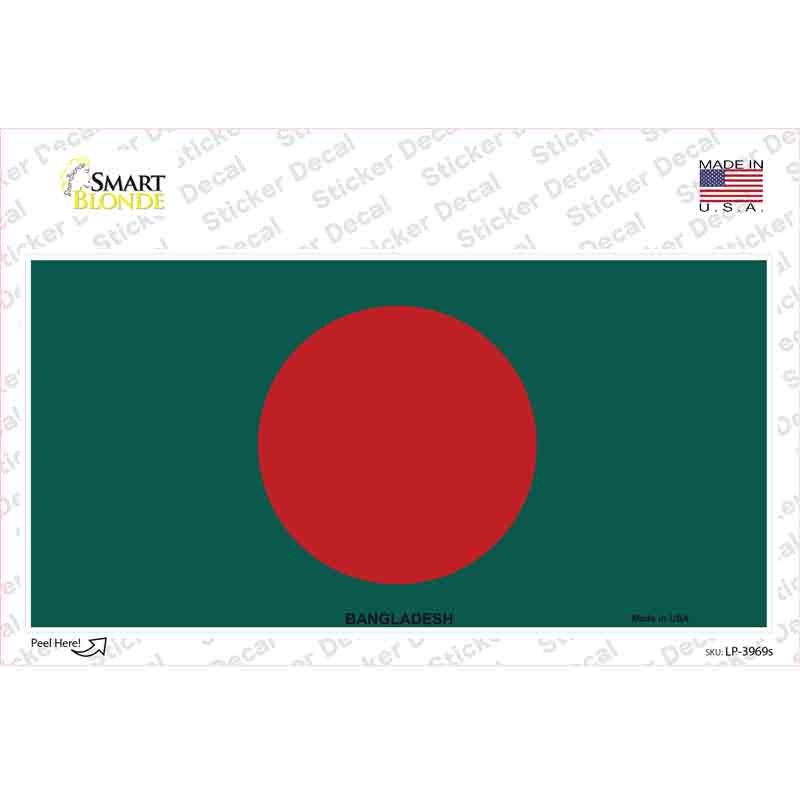 LP-3969s-M Bangladesh Flag Novelty Sticker Decal - Medium