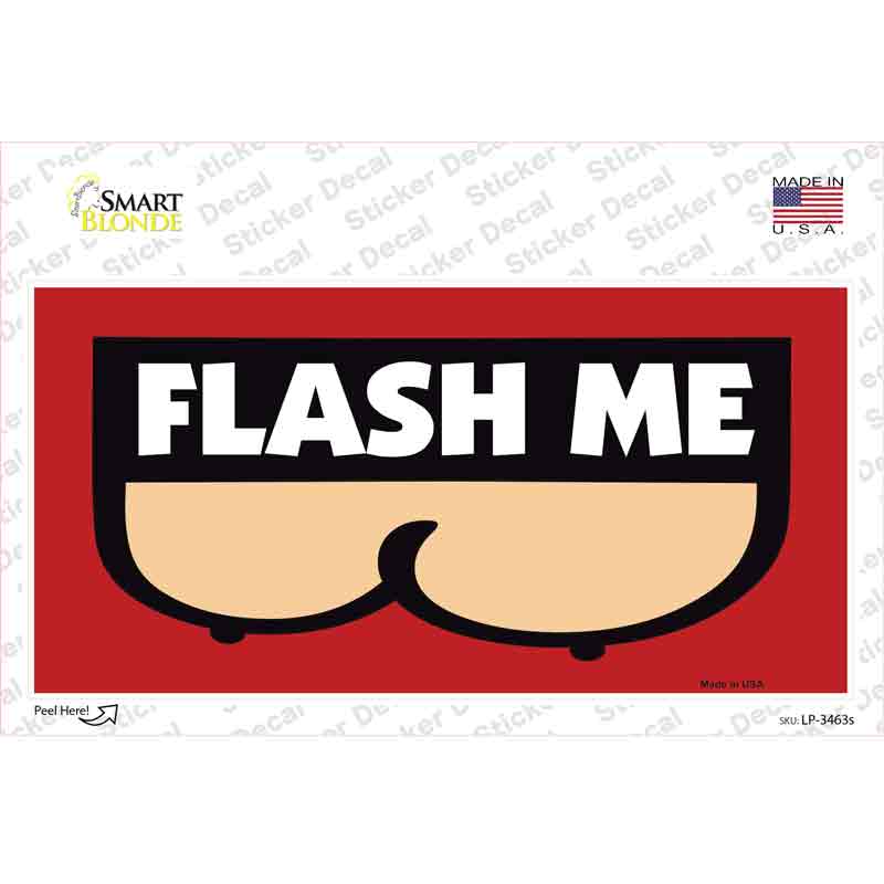 LP-3463s-M Flash Me Novelty Sticker Decal - Medium