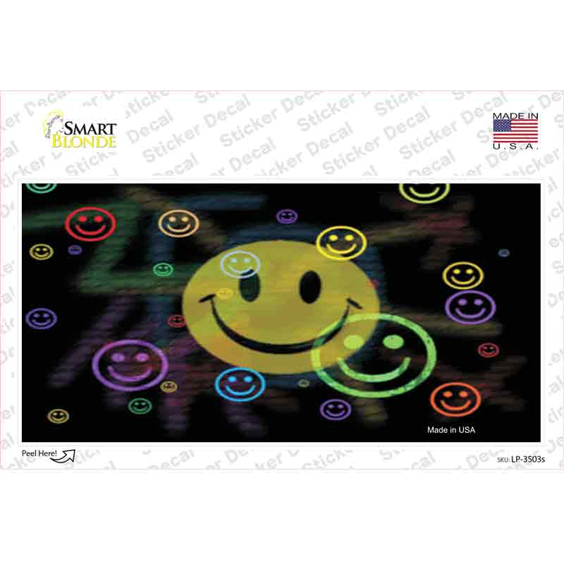 LP-3503s-M Smiley Novelty Sticker Decal - Medium