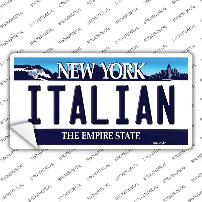 LP-3546s-L Italian   York Background Novelty Sticker Decal - Large