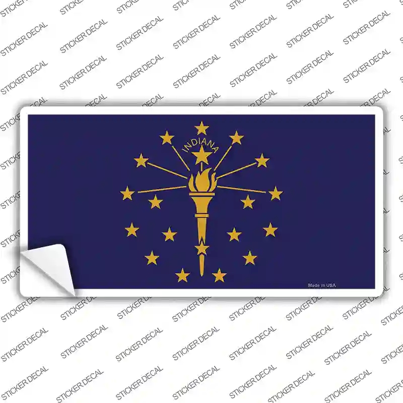 LP-3578s-S Indiana State Flag Novelty Sticker Decal - Small