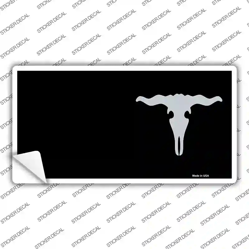 LP-3862s-L Cattle Skull Offset Novelty Sticker Decal - Large