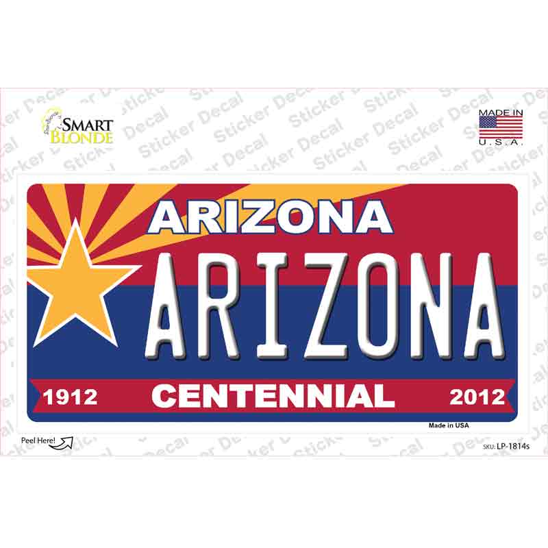 LP-1814s-M Arizona Centennial Novelty Sticker Decal - Medium