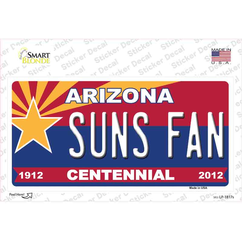 LP-1817s-M Arizona Centennial Suns Fan Novelty Sticker Decal - Medium