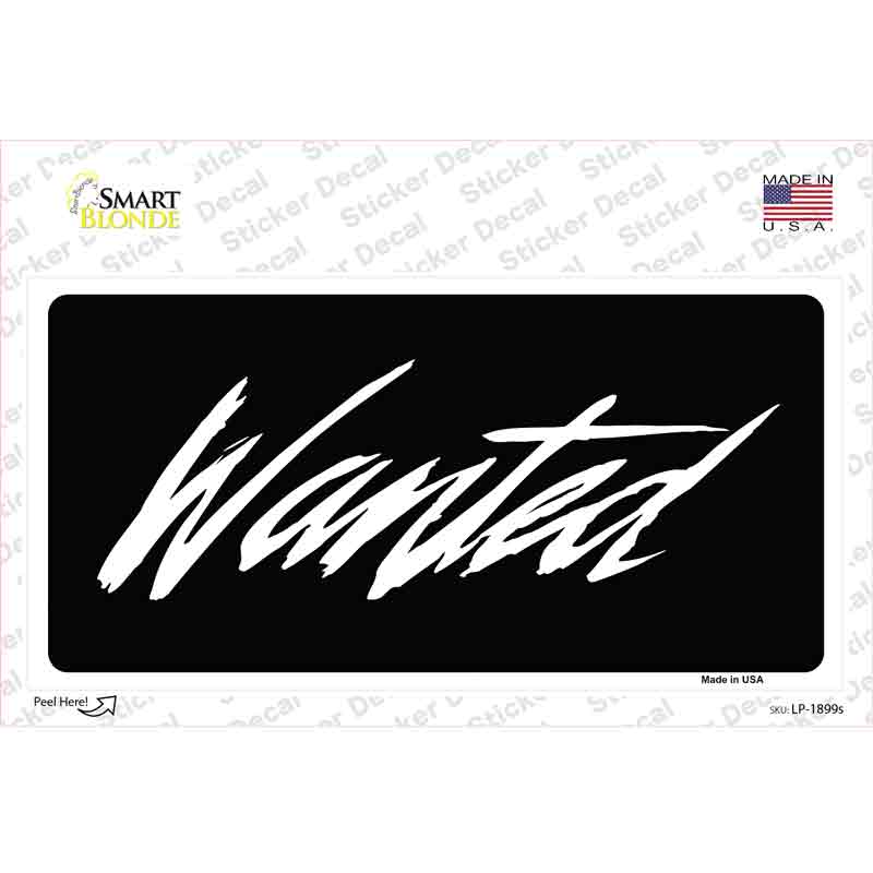 LP-1899s-M Wanted Novelty Sticker Decal - Medium
