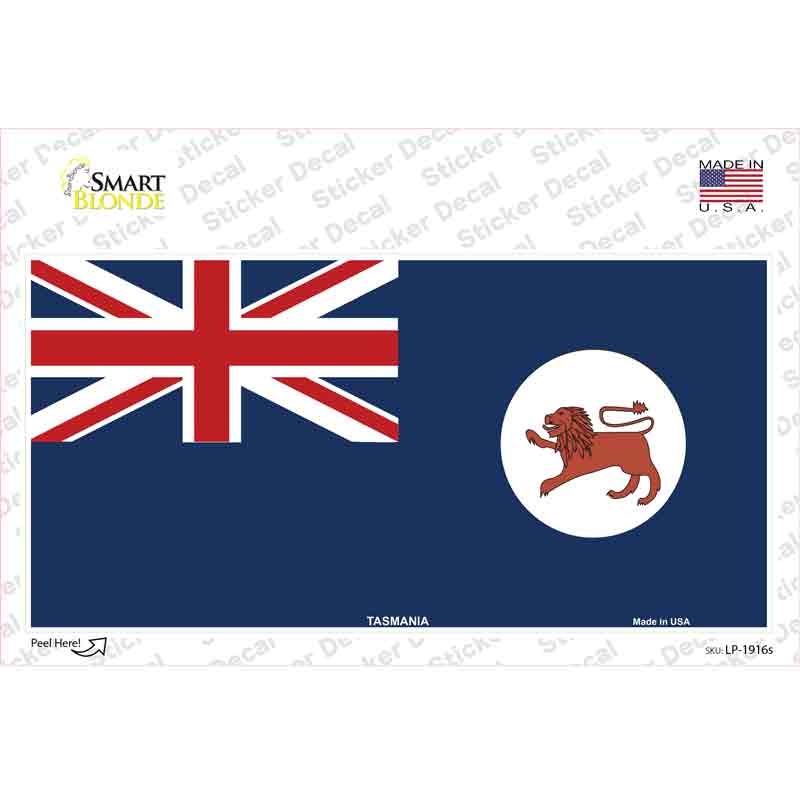 LP-1916s-M Tasmania Flag Novelty Sticker Decal - Medium